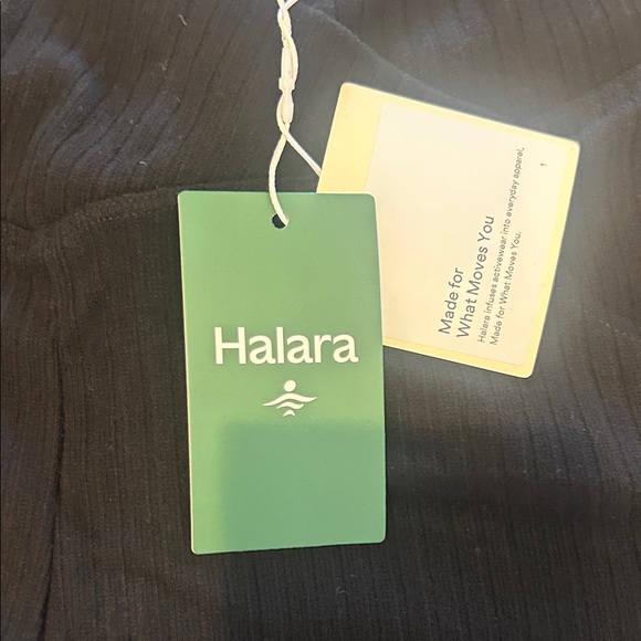 HALARA Black Ribbed High-Waist Flare Pants - Picture 2 of 3